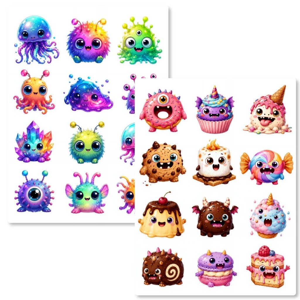 colorful monsters stickers (4)