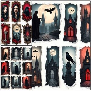 gothic ephemera tags (4)