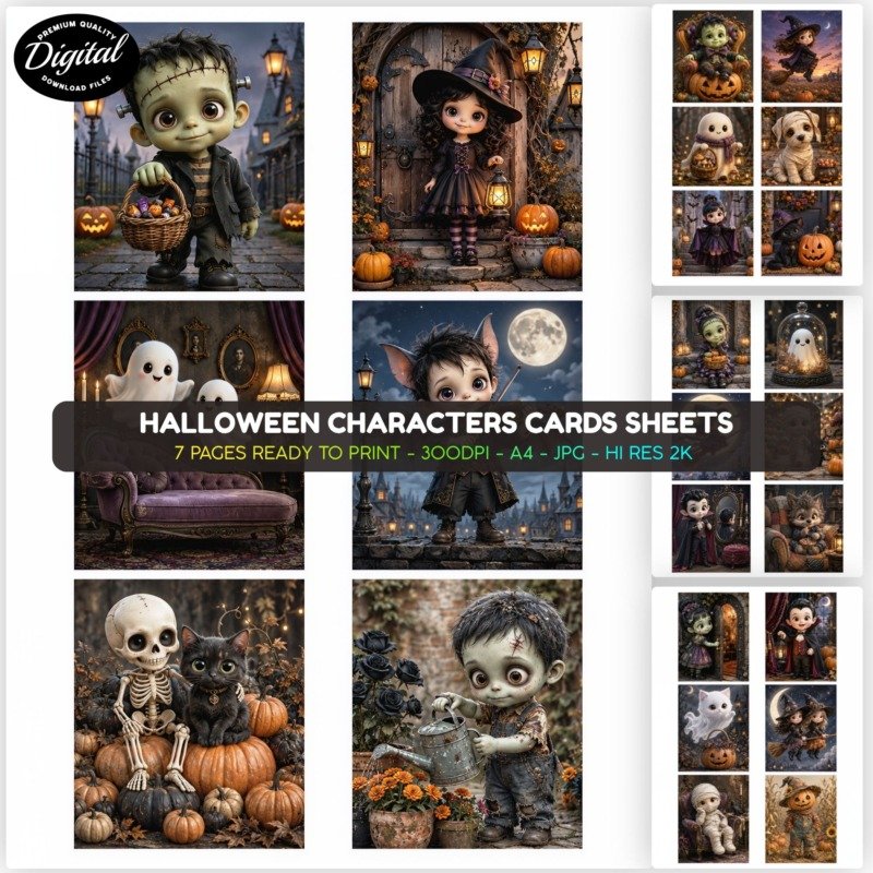 halloween characters cards (2)