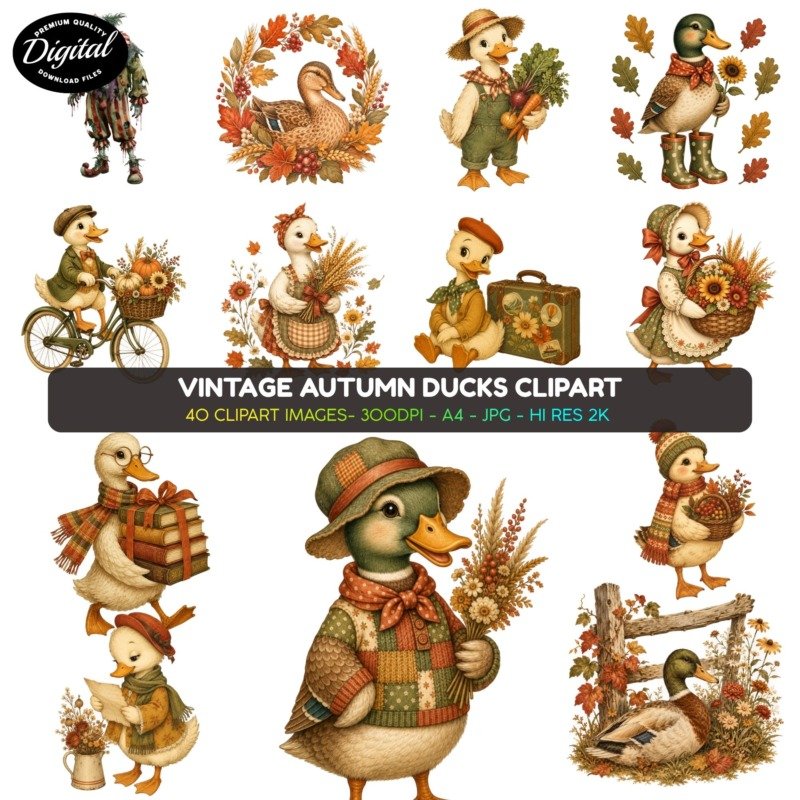 vintage autumn ducks (2)