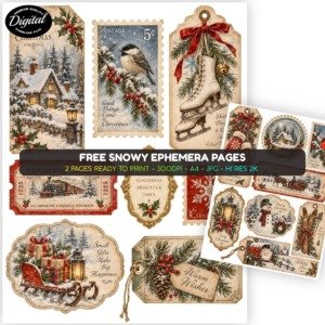 Free snowy ephemera Promo