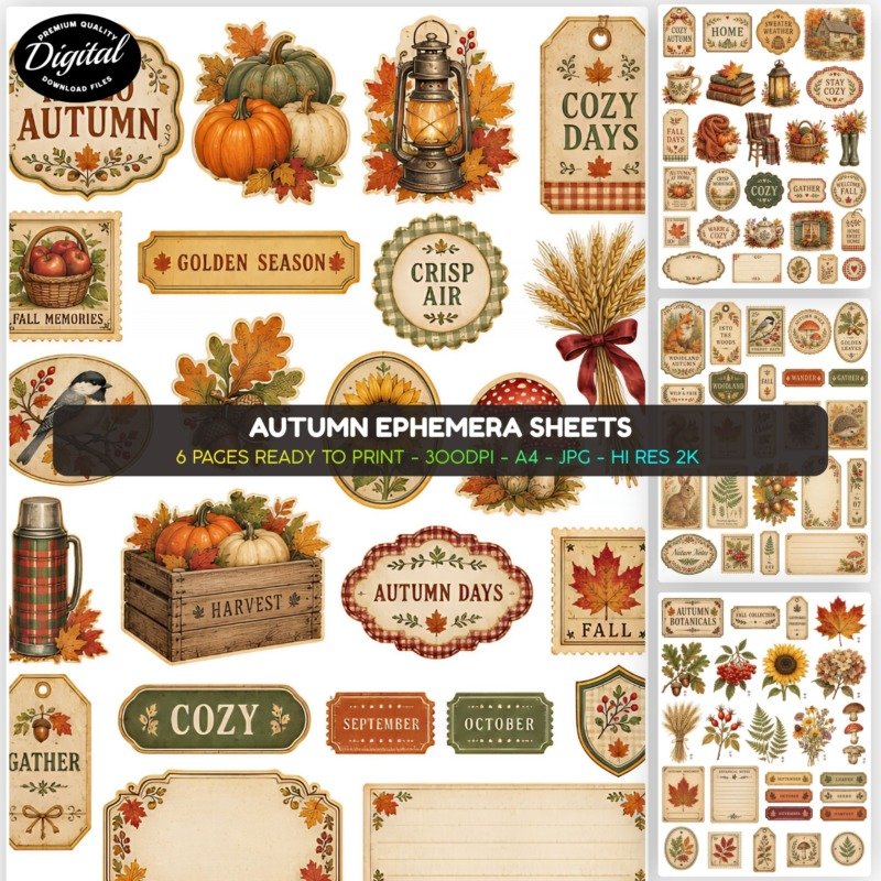 autumn ephemera sheets (2)