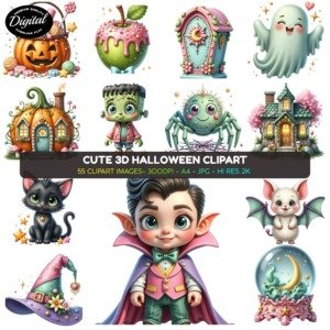 cute 3d halloween clipart (1)