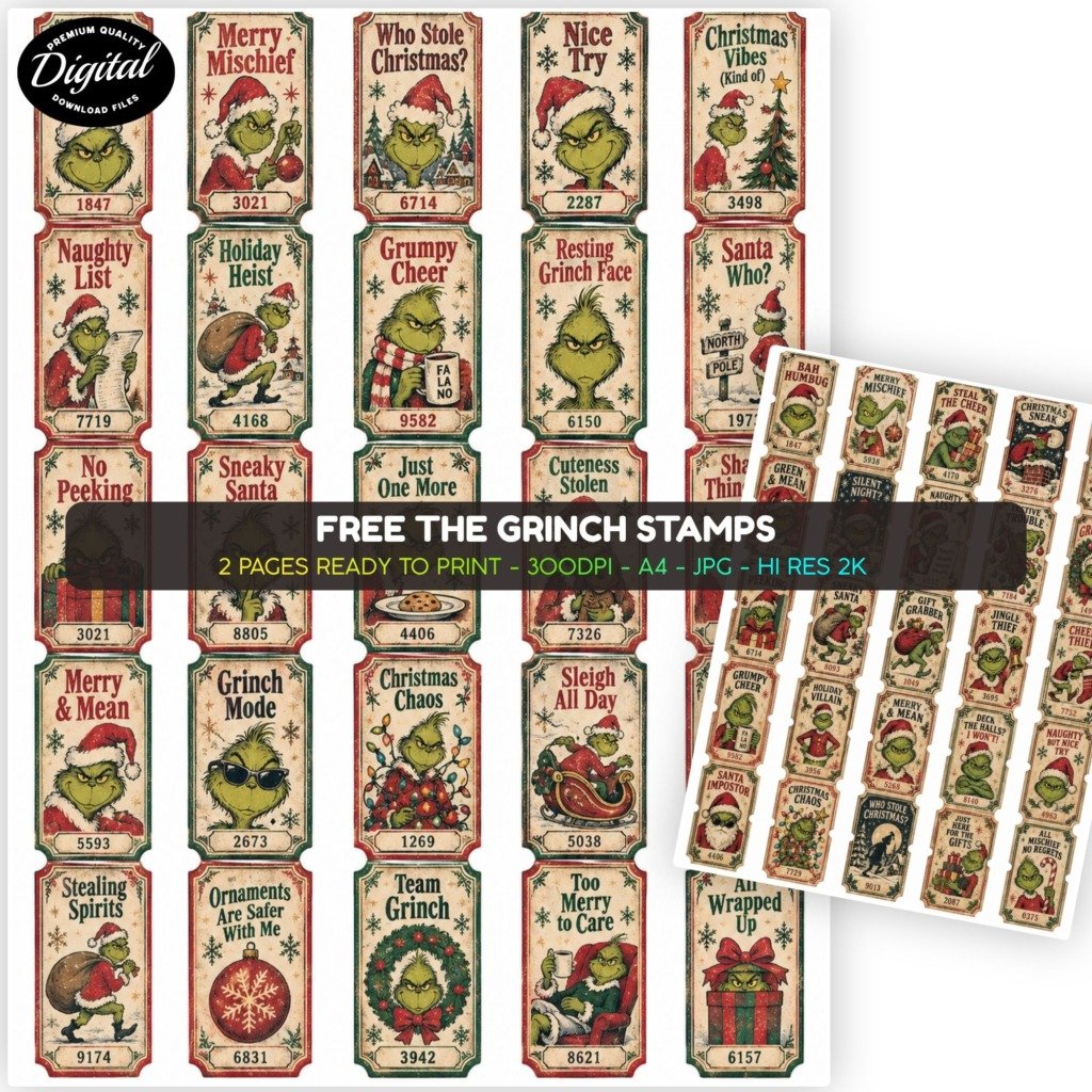 the grinch stamps