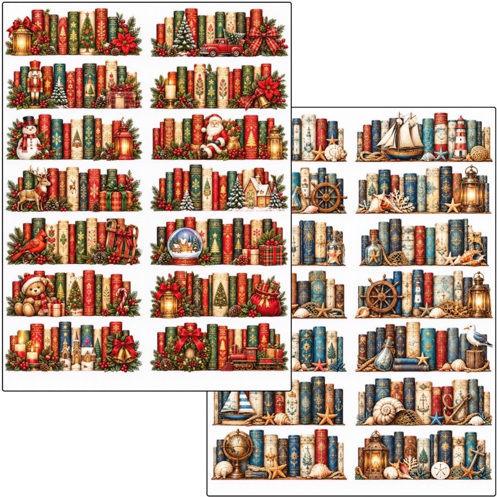 Book Rows Fussy Cuts (6)