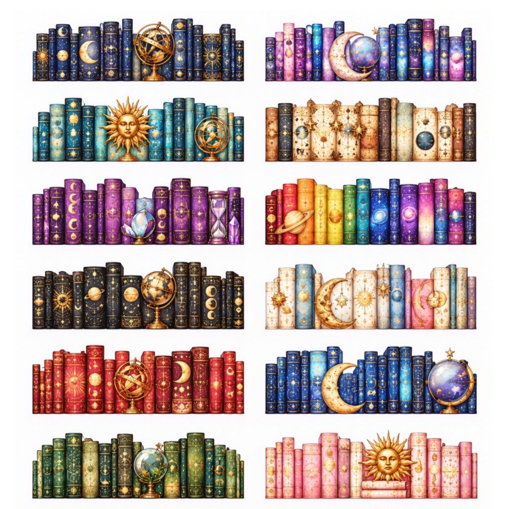 Book Rows Fussy Cuts (7)