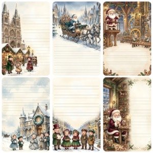 Chibi Christmas Lined Papers (4)