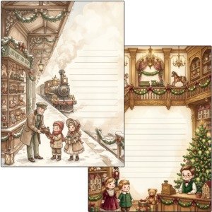 Chibi Christmas Lined Papers (6)