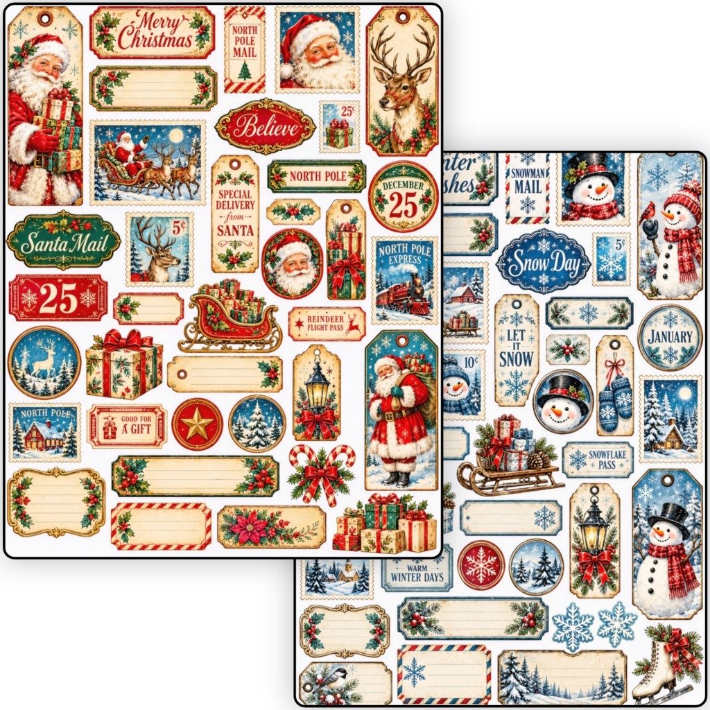 Christmas Mini Tags Fussy Cuts (3)