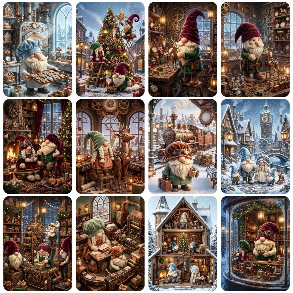 Christmas Steampunk Gnomes Pages (2)