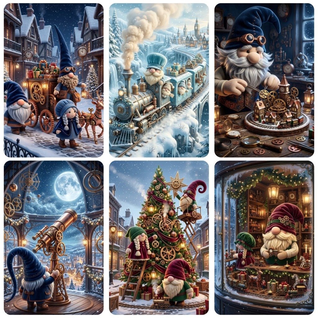 Christmas Steampunk Gnomes Pages (5)