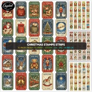 Christmas stamps strips (1)