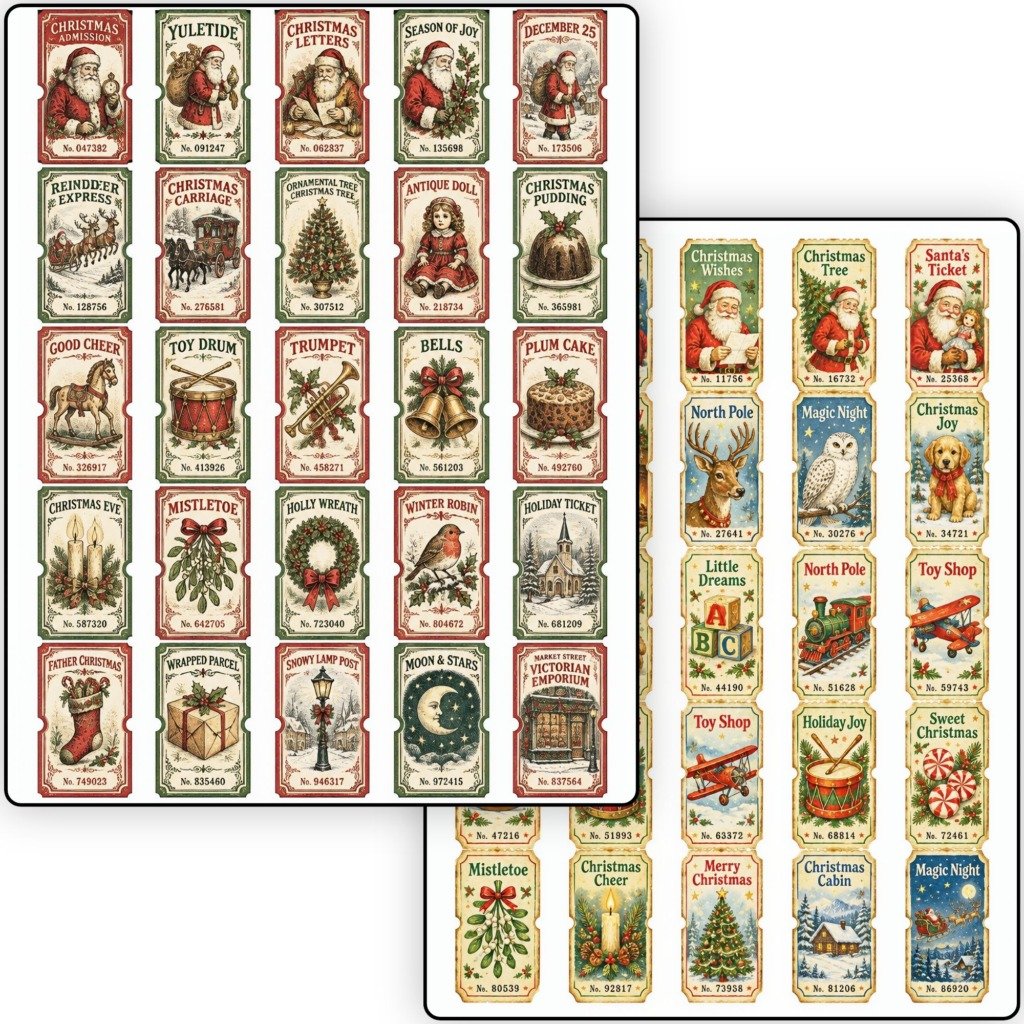 Christmas stamps strips (6)