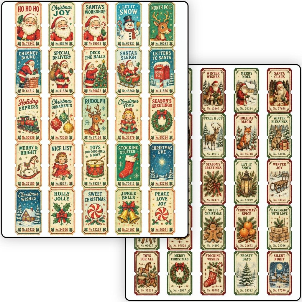 Christmas stamps strips (7)