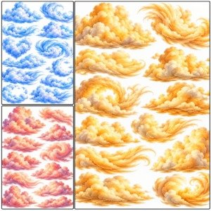 Clouds Fussy Cuts (3)