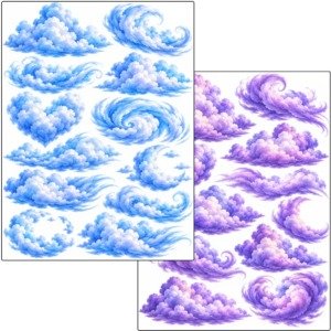 Clouds Fussy Cuts (4)