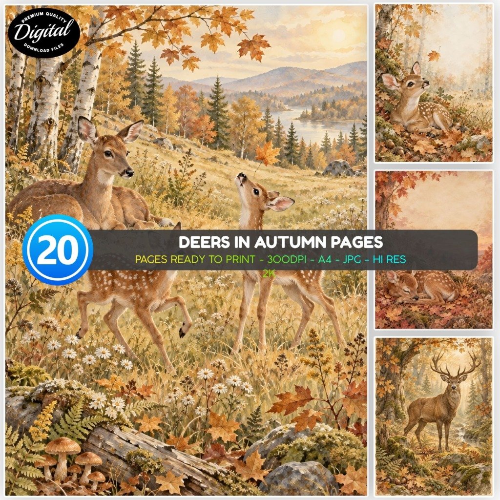 Deers in Autumn Pages (1)