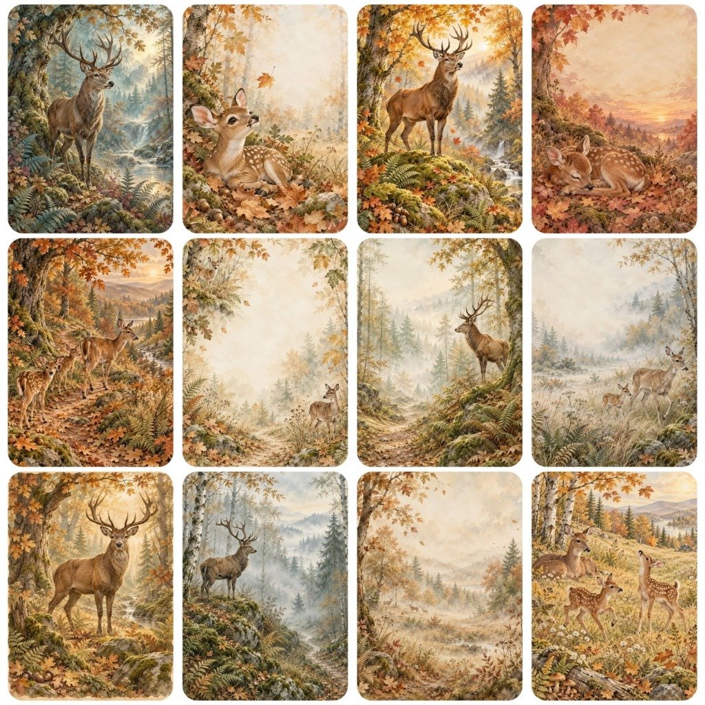 Deers in Autumn Pages (2)