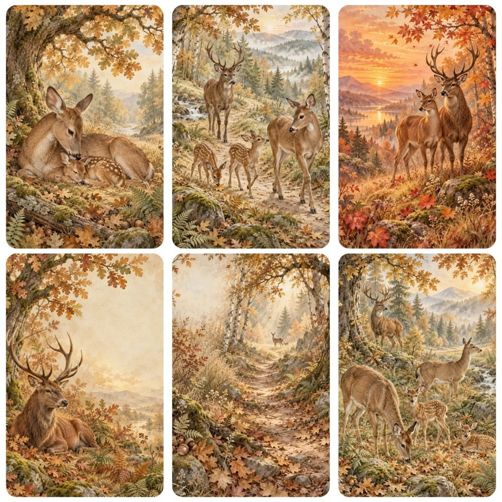 Deers in Autumn Pages (3)