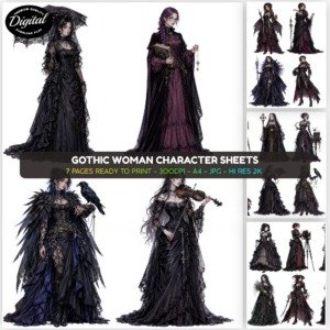 Gothic Woman Character Sheets (1)