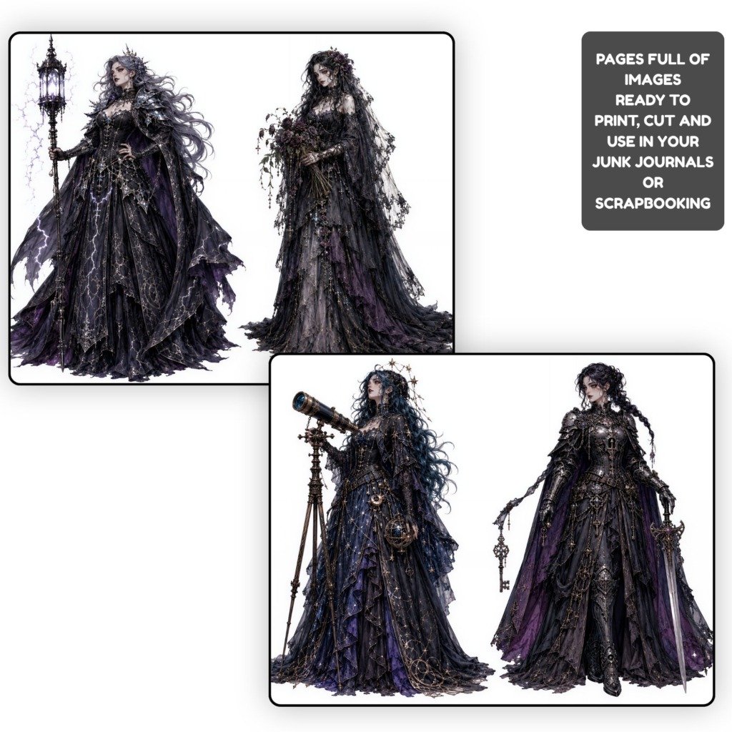 Gothic Woman Character Sheets (4)