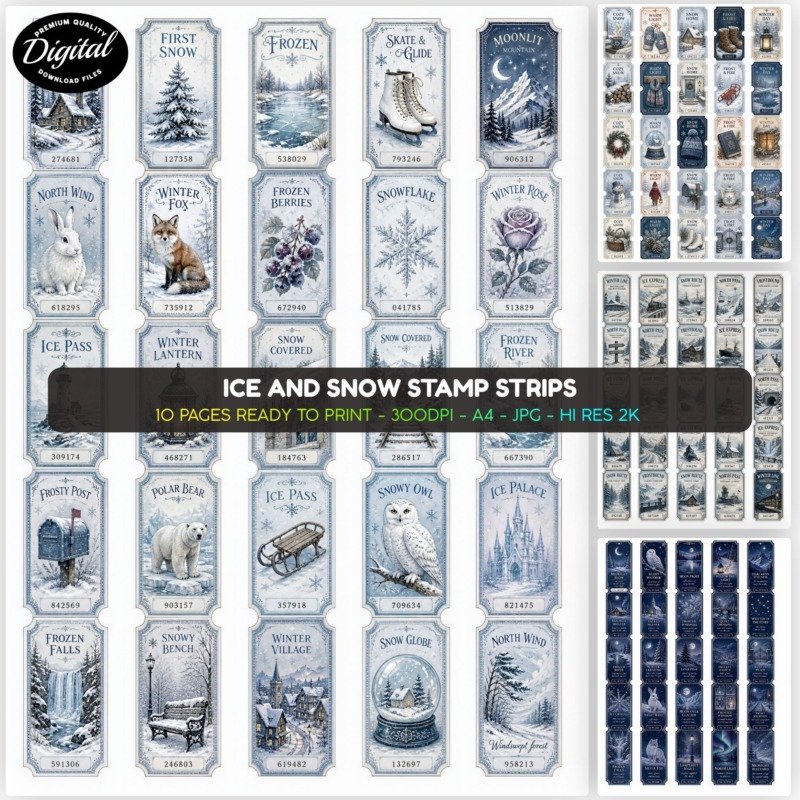 Ice and Snow Stamp Strips (1)