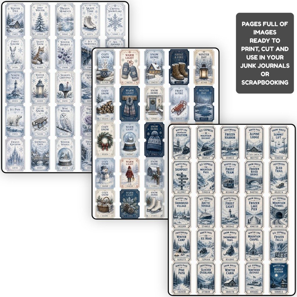 Ice and Snow Stamp Strips (3)