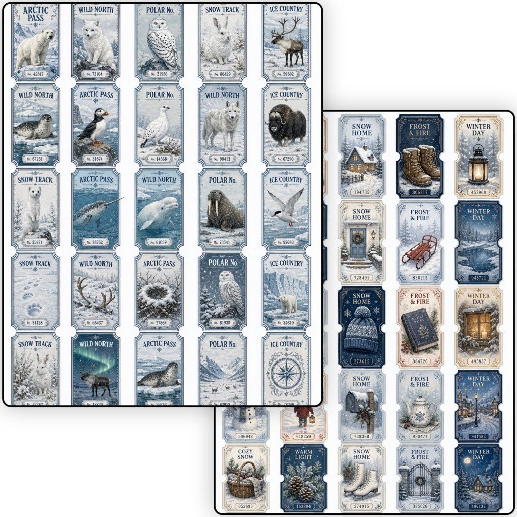 Ice and Snow Stamp Strips (5)