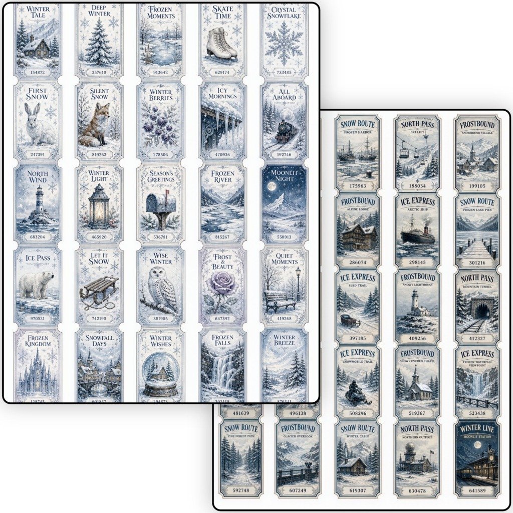 Ice and Snow Stamp Strips (6)