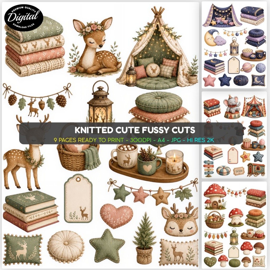 Knitted cute Fussy Cuts (1)