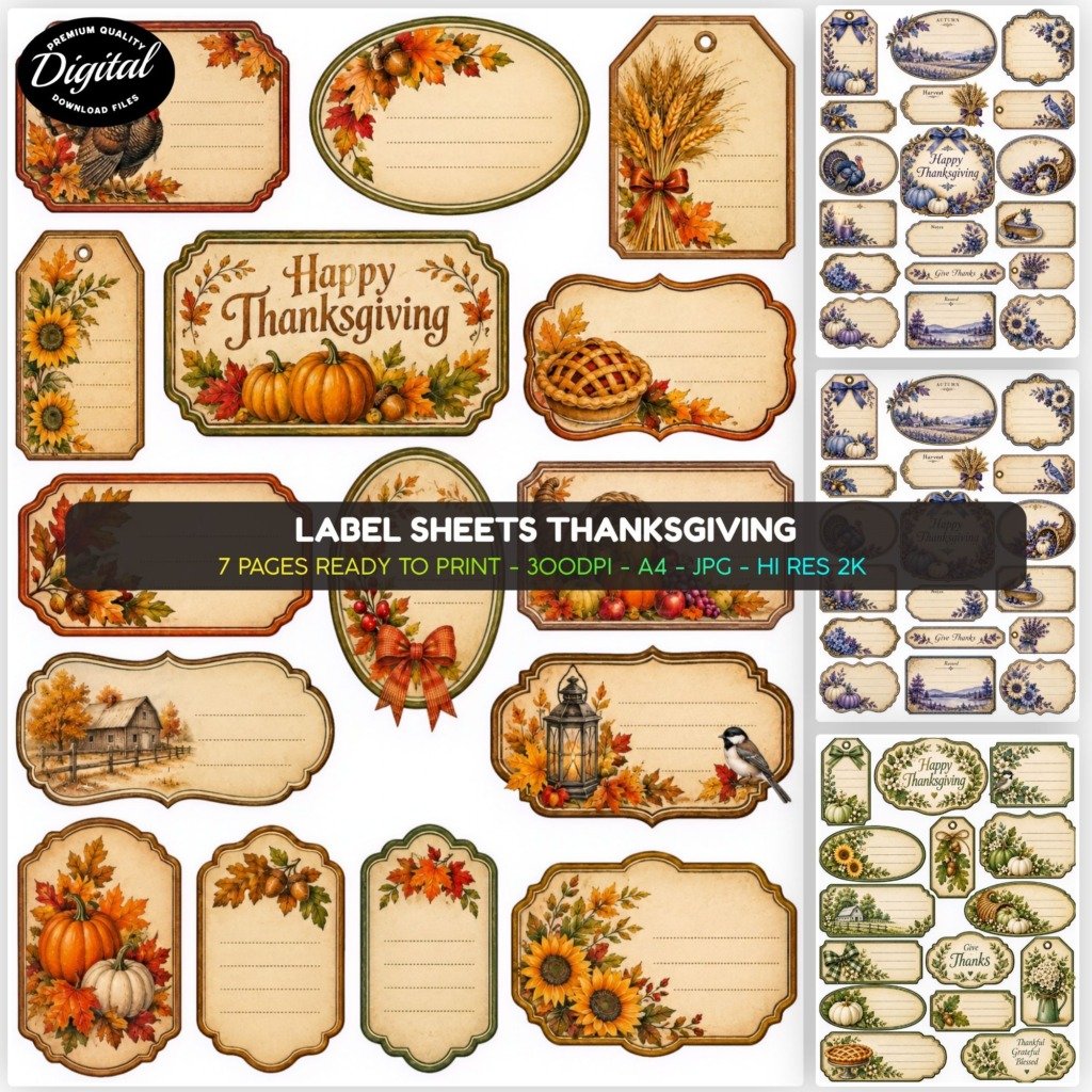 Label Sheets Thanksgiving (1)