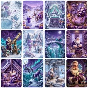Purple 3d Christmas Pages (2)