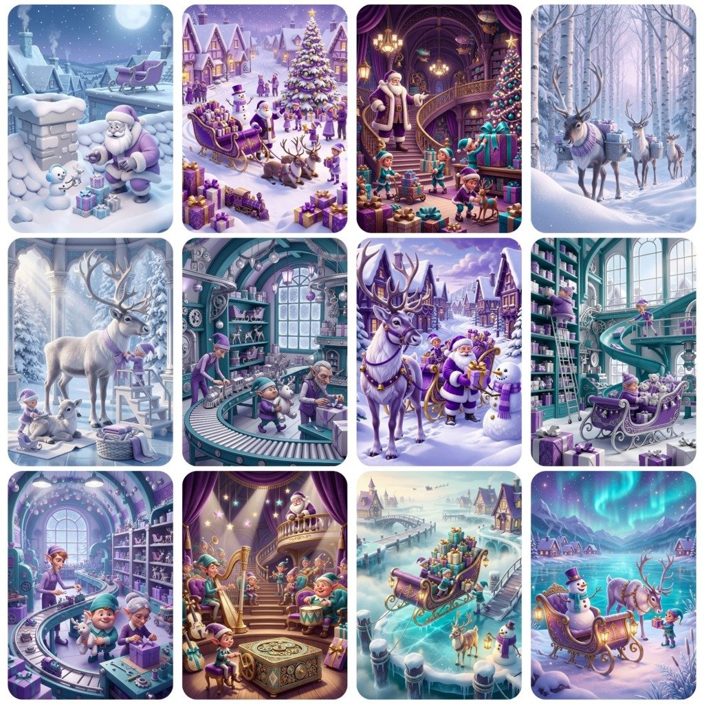 Purple 3d Christmas Pages (3)
