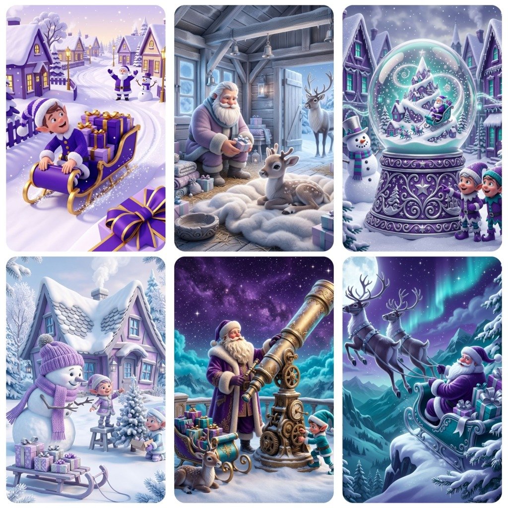 Purple 3d Christmas Pages (4)