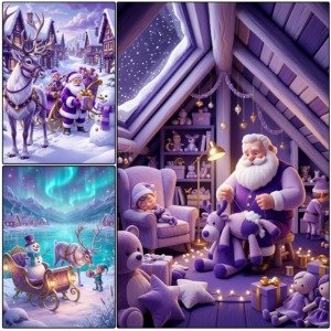 Purple 3d Christmas Pages (5)