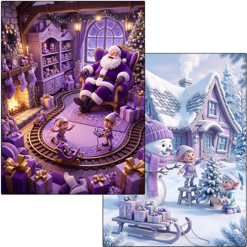 Purple 3d Christmas Pages (6)