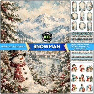 Snowman Junk Journal Kit (1)