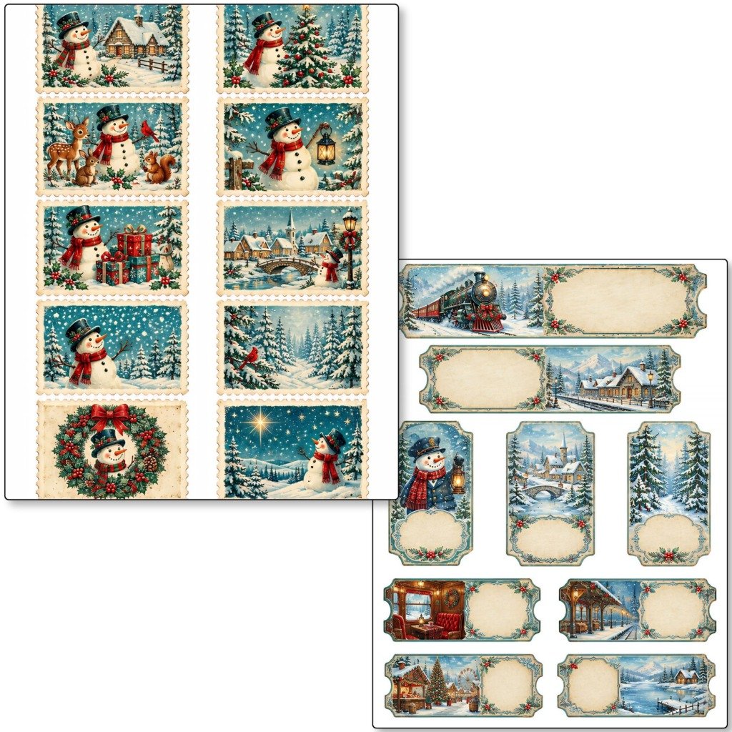 Snowman Junk Journal Kit (11)