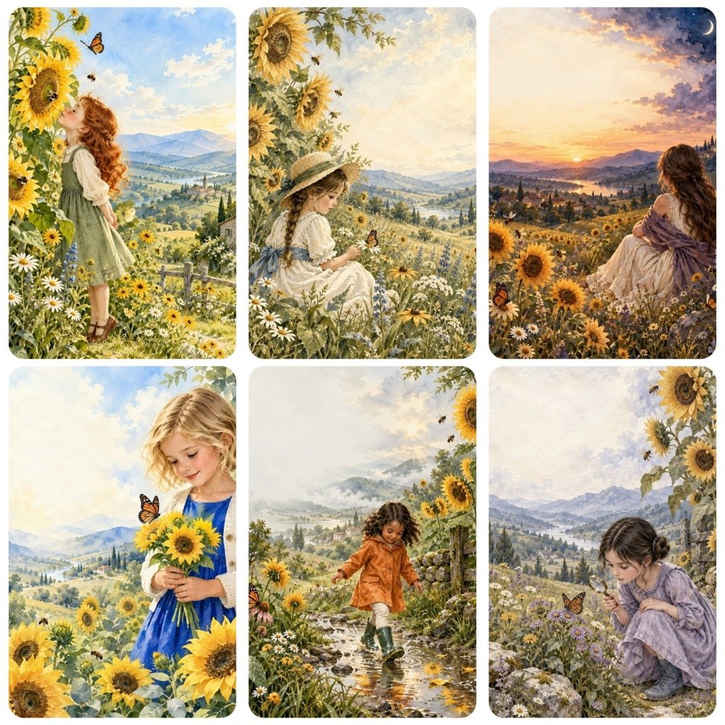 Sunflower Girl Pages (3)