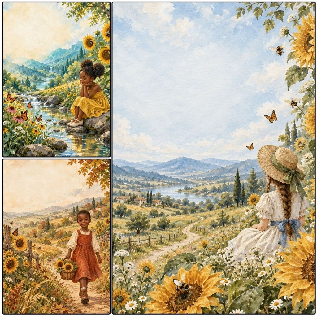 Sunflower Girl Pages (4)