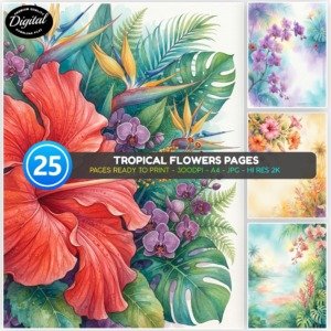 Tropical Flowers Pages (1)