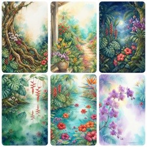 Tropical Flowers Pages (4)