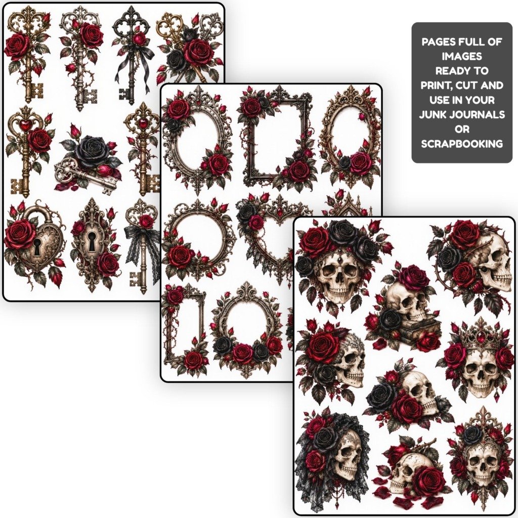 Victorian Gothic Roses Sheets (3)
