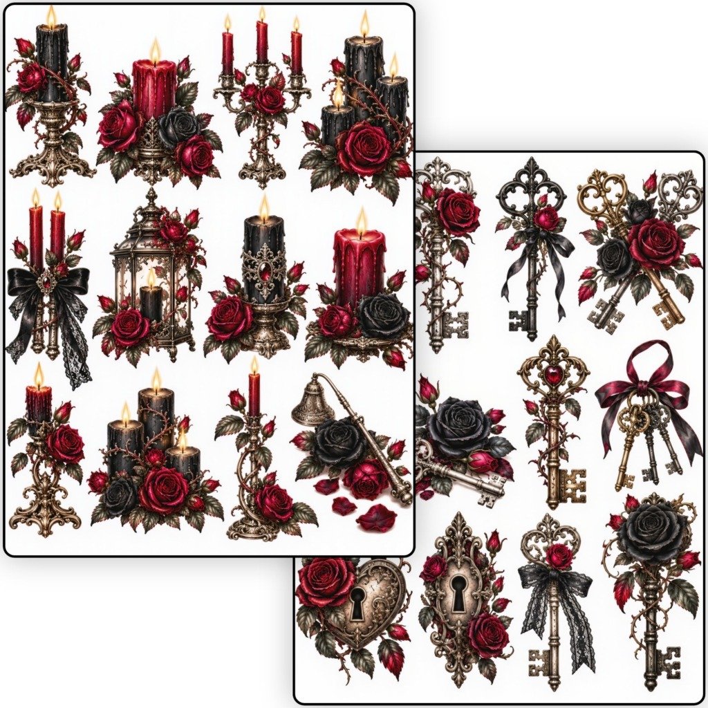 Victorian Gothic Roses Sheets (6)