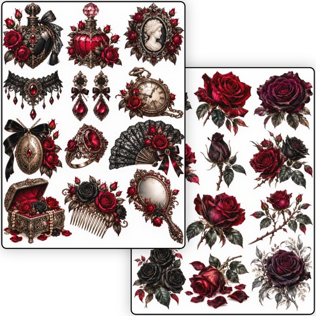 Victorian Gothic Roses Sheets (8)