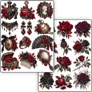 Victorian Gothic Roses Sheets (8)