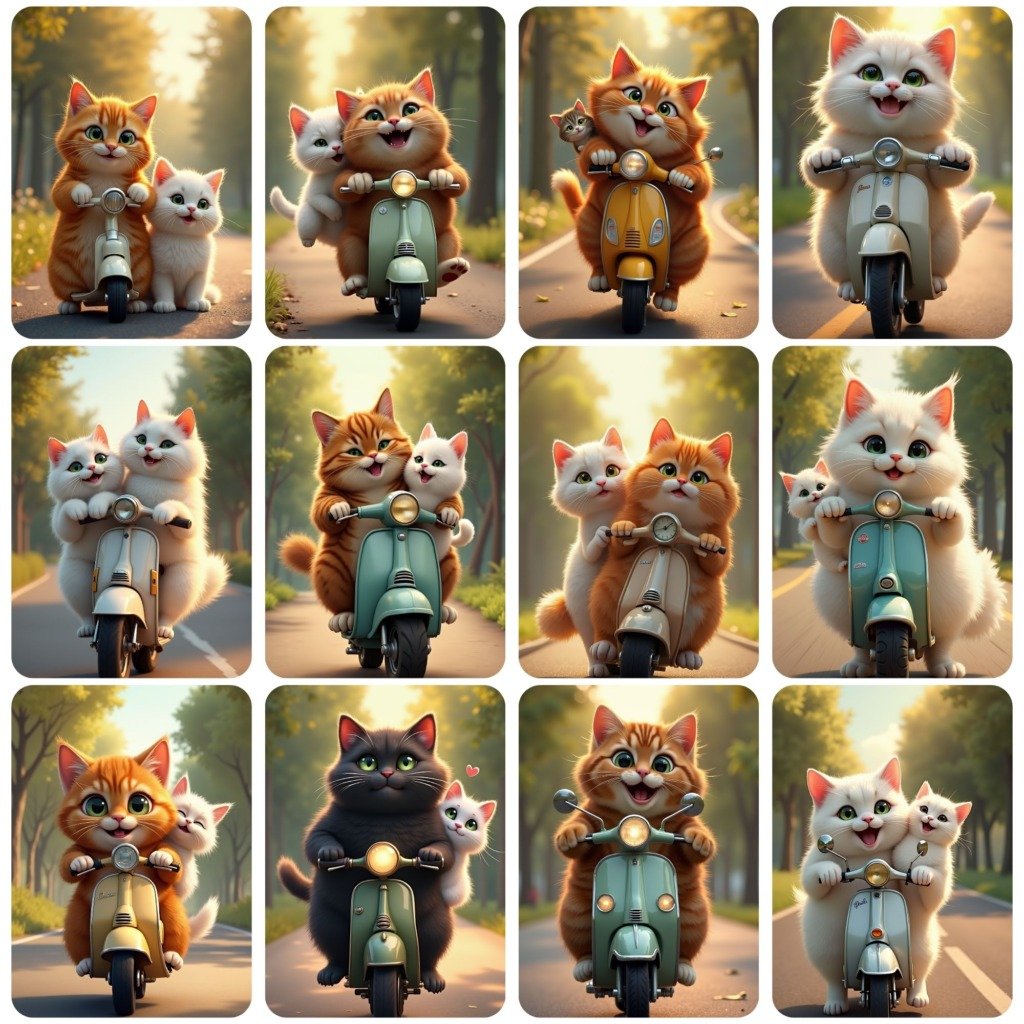 cats ridding motorcycle (2)
