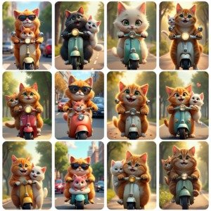 cats ridding motorcycle (3)