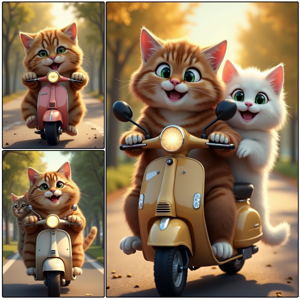 cats ridding motorcycle (6)