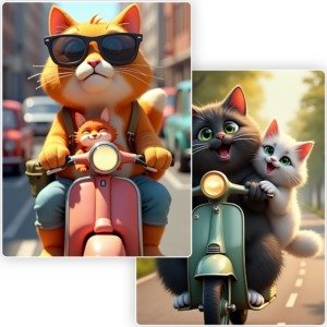 cats ridding motorcycle (7)